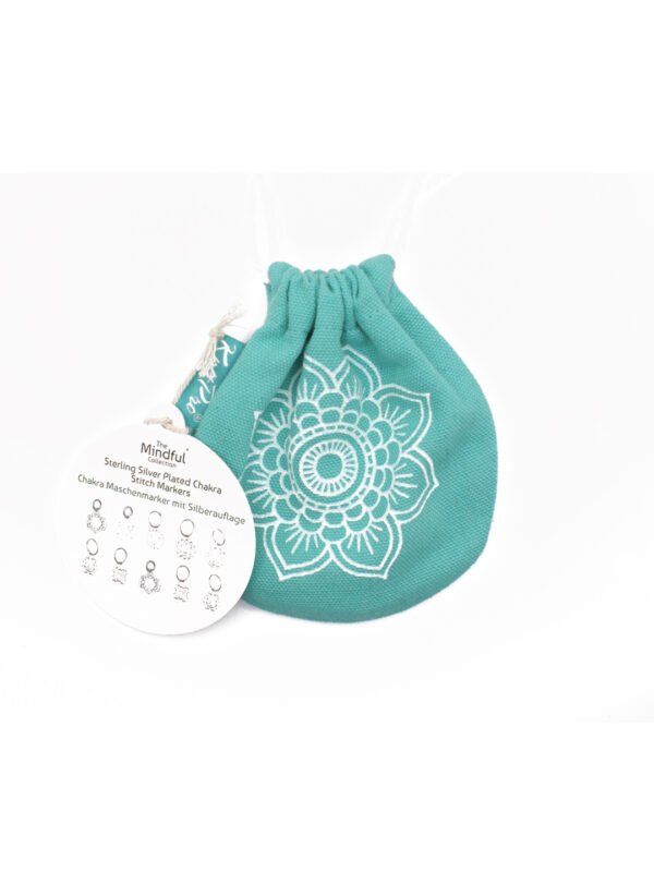 The mindful collection "Sterling Silver Plated Chakra Stitch Markers"